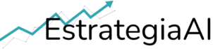 EstrategiaAI logo with upward arrow and growth line